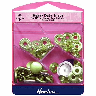 H405S.G Heavy Duty Snaps: Gold: 15mm.. 
